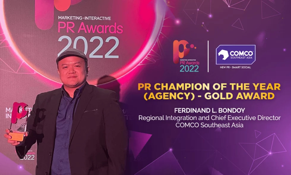 COMCO’s Ferdinand Bondoy wins PR Champion of the Year in PR Awards Asia-Pacific 2022