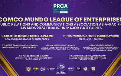 COMCO Mundo earns nominations from Asia-Pacific’s major public relations award-giving bodies