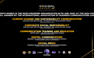 COMCO Mundo emerges as the most awarded organization in PH and across Asia-Pacific at the global Gold Quill Awards 2024 given by the International Association of Business Communicators (IABC)